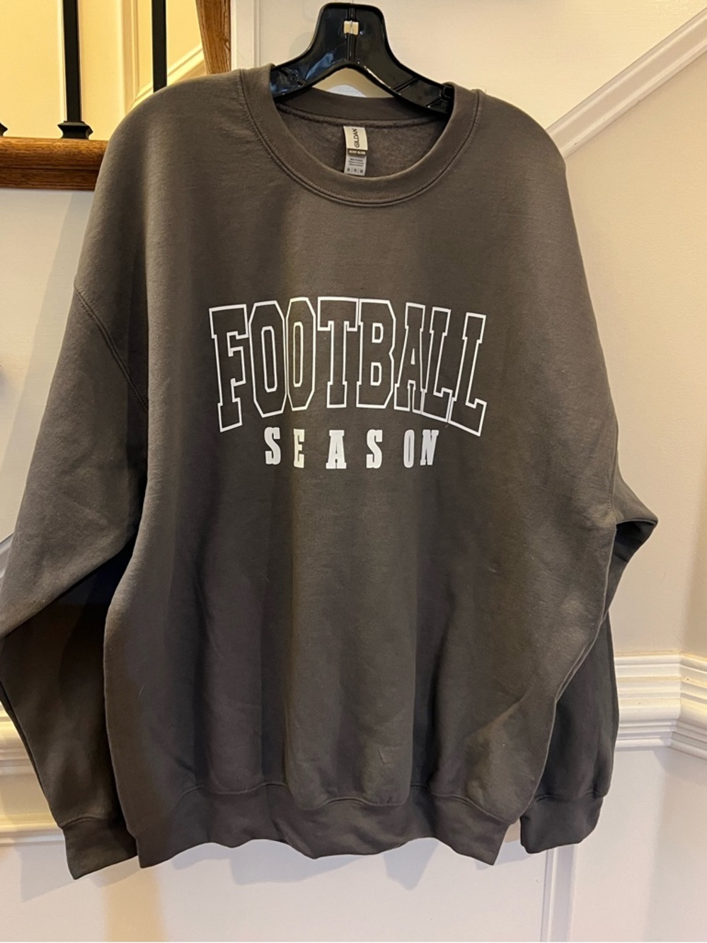 Gildan Charcoal 'FOOTBALL SEASON' Crewneck Sweatshirt